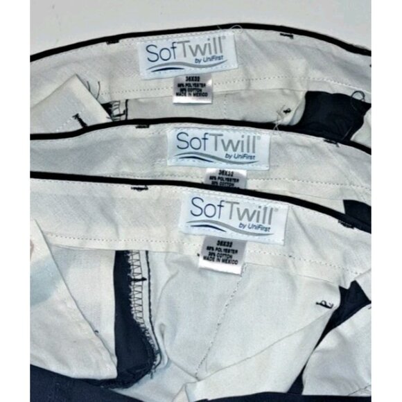 Softwill Mens Blue Work Pants Lot Of Three 36x32 - Picture 4 of 8